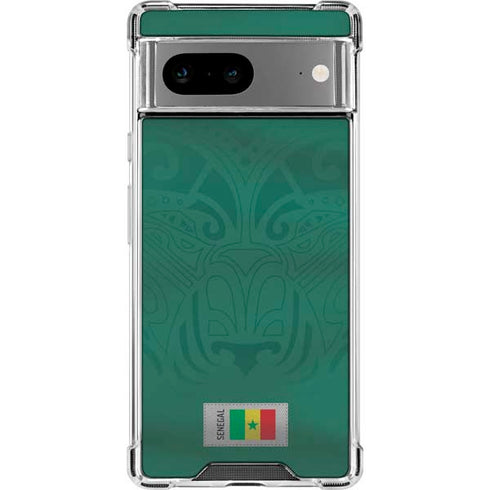 Senegal Soccer Flag Google Pixel 8a Clear Case